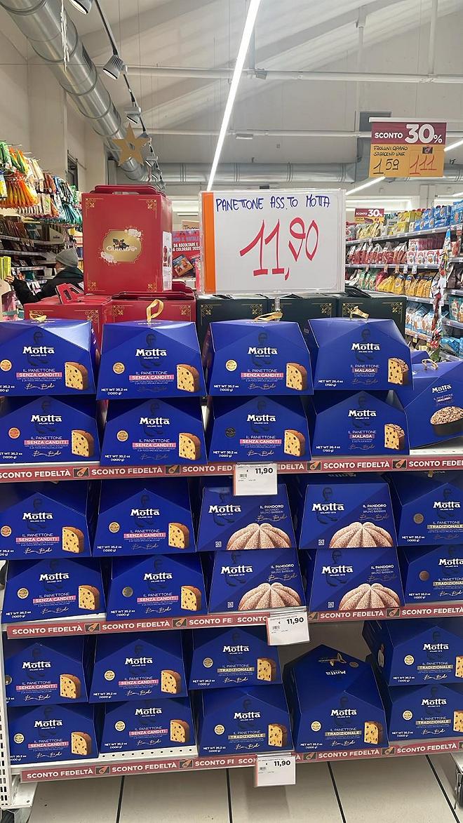 panettone motta barbieri supemercato