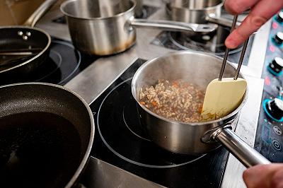 Cuocete il riso e fagioli