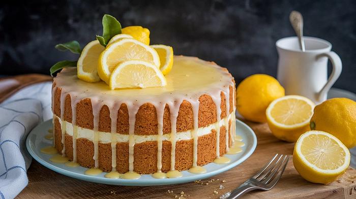 Torta con crema al limone, la ricetta di un dolce farcito e profumato