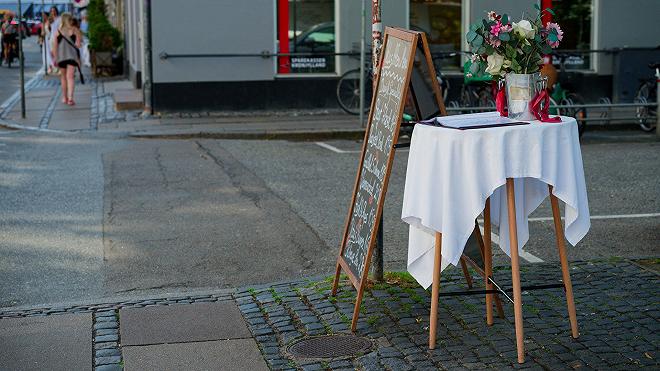 menu ristorante all'aperto