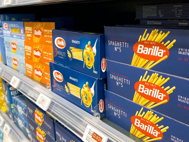 barilla spaghetti scaffale