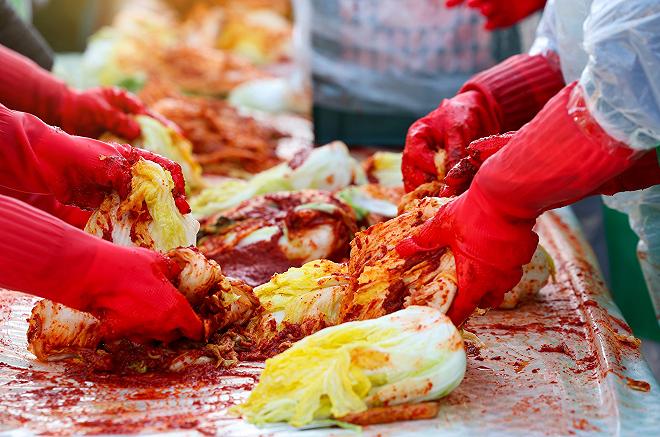 preparazione kimchi