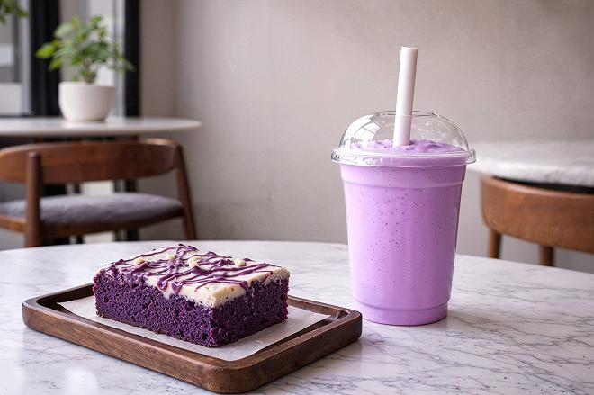 ube latte torta cake