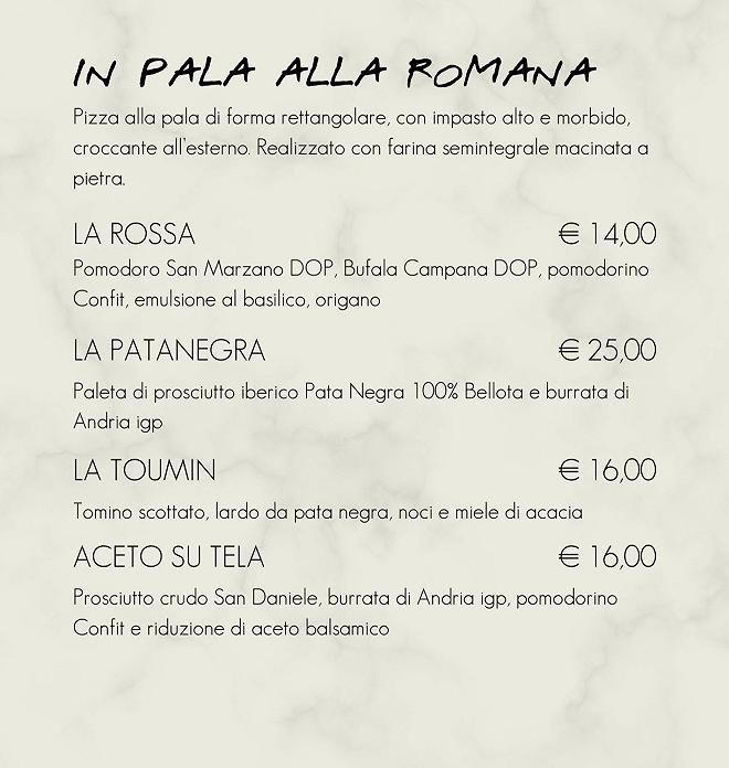 pizzeria grano antico menu