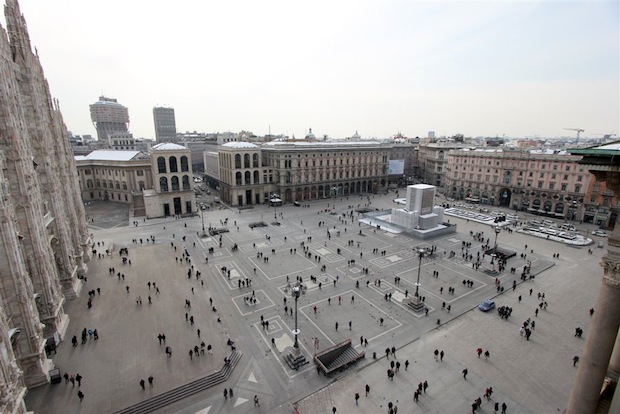 Piazza Duomo vista da The Cube