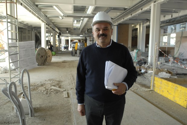 Oscar Farinetti nel cantiere di Eataly Roma