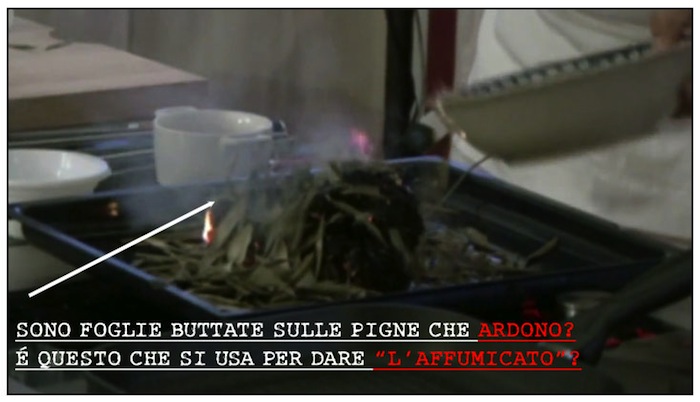 Sono foglie buttate sulle pigne che ardono?