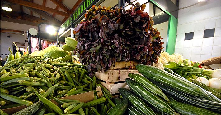 I banchi del mercato Esquilino a Roma