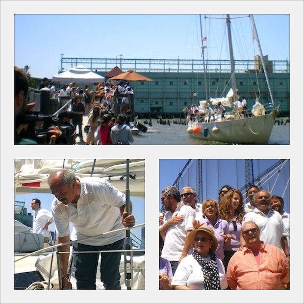 L'arrivo in porto e la foto di gruppo