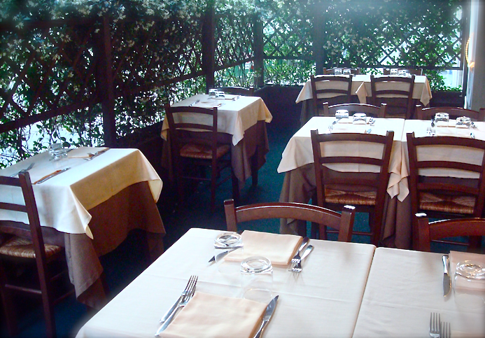 Il dehor del ristorante Le Tre Zucche