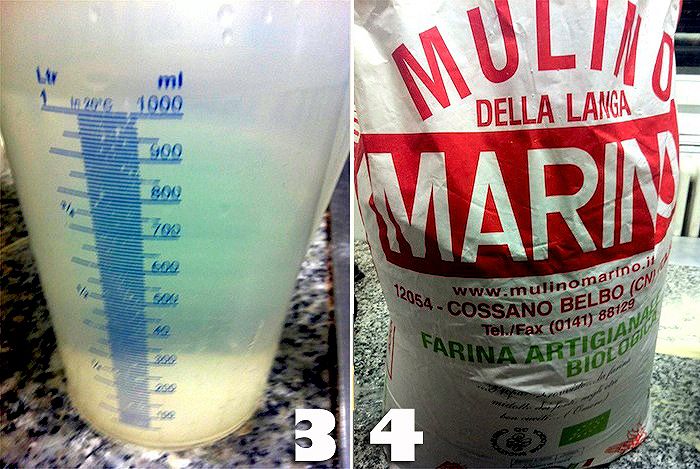 Dosare l'acqua e la farina del Mulino Marino