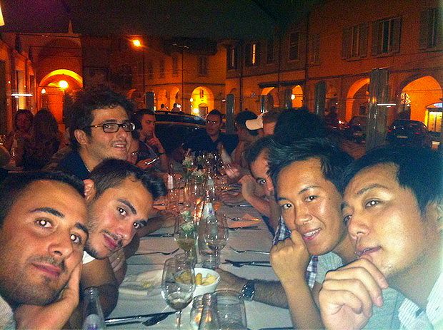 La festa per la riapertura dell'Osteria Francescana a Modena
