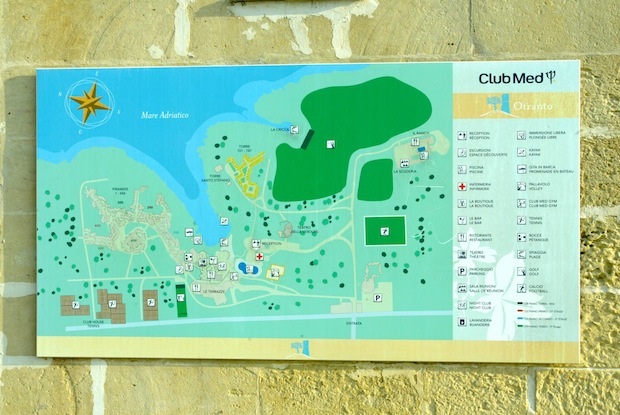 La pianta del Club Med di Otranto