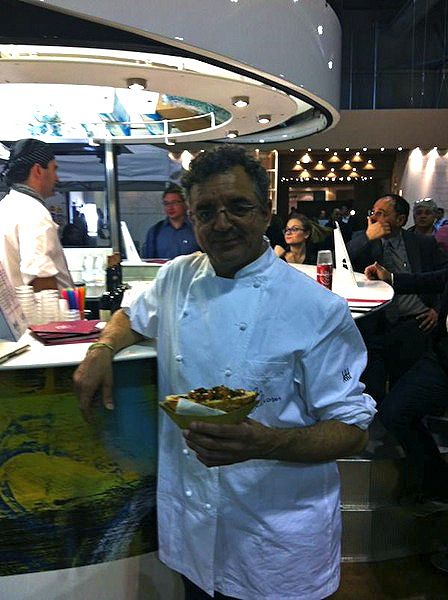 Un trapizzino preparato da Mauro Uliassi al padiglione 13