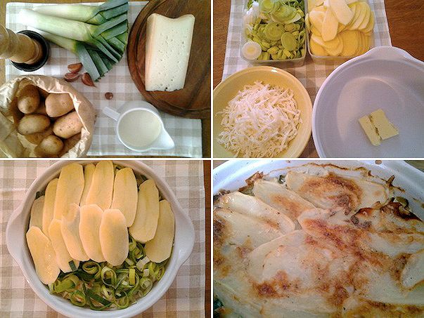 Gratin di patate e porri gratin patate e porri, ricetta, ingredienti, preparazione