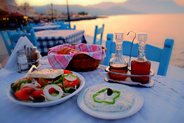 cibo greco, panorama graco, insalata greca,