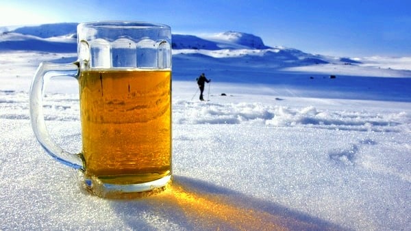 birra, neve, montagna,