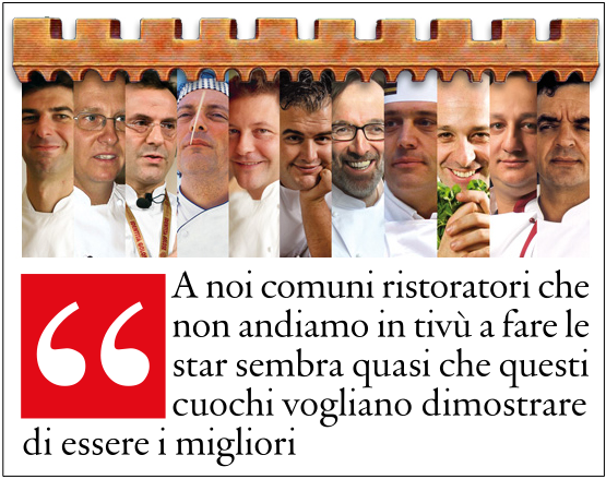 Matteo Scibilia, cuoco e consigliere del ministro Sandro Bondi, prende a randellate i Cavalieri della cucina italiana