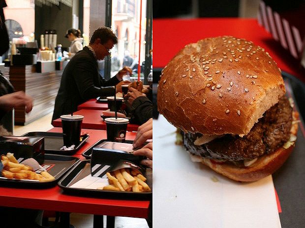 Interno e hamburger