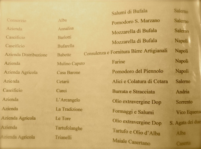 I fornitori della pizzaria La Notizia