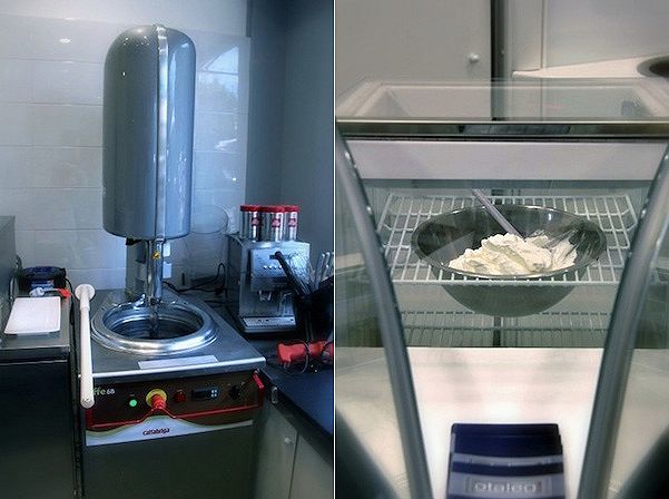 macchina, gelato, panna