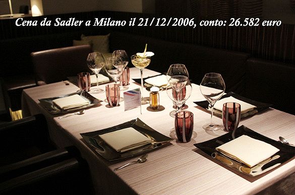Il costo della cena da Sadler
