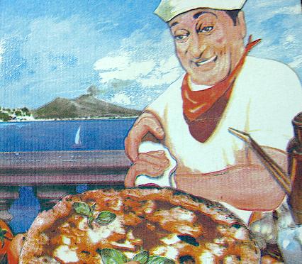 Lo spettacolare cartone per la pizza da asporto della pizzeria Gino Sorbillo di Napoli