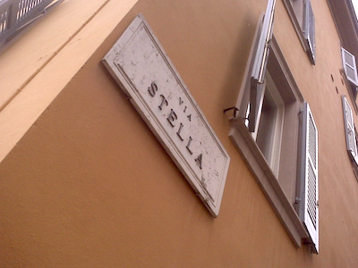 Via Stella a Modena, la via del ristorante Osteria Francescana