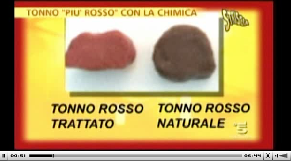 Il tonno rosso trattato col monossido di carbonio diventa più rosso