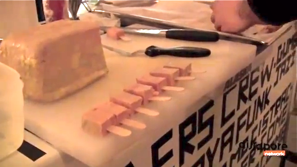 Preparazione del Magnum di foie gras