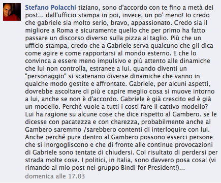 L'opinione di Stefano Polacchi