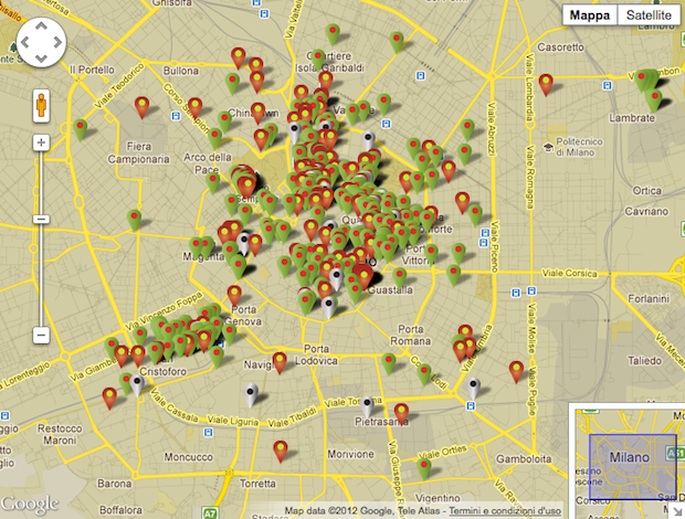 Mappa della Design Week