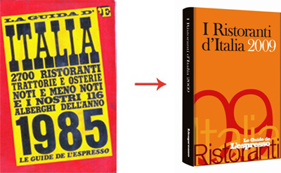 La guida ai ristoranti d'Italia dell'Espresso, nel 1985 e oggi
