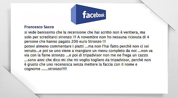 Messaggio su Facebook