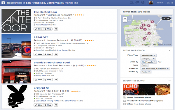 Come trovare un ristorante con Graph Search, il motore di ricerca di Facebook