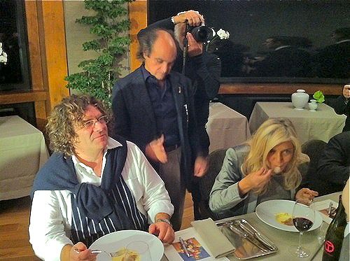 Fulvio Pierangelini, il giornalista Davide Paolini, Mara Venier