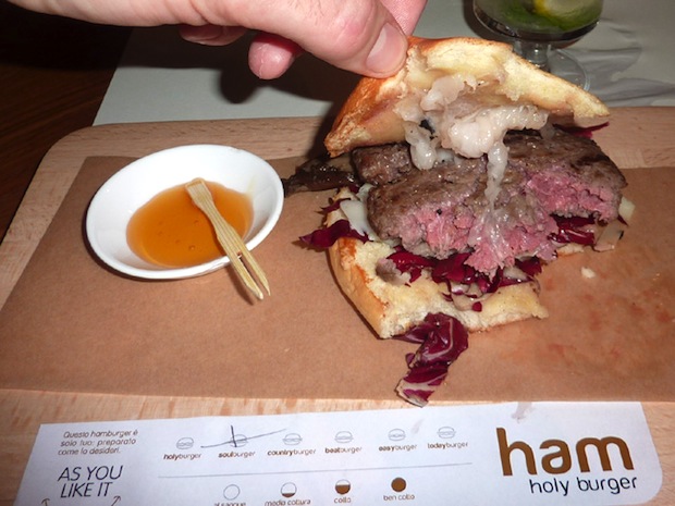Hamburger aperto