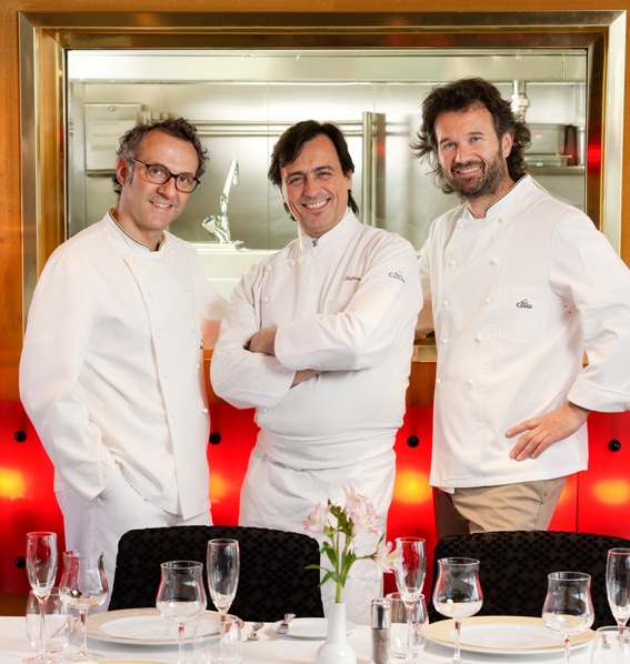 Massimo Bottura, Stefano Fontanesi e Carlo Cracco