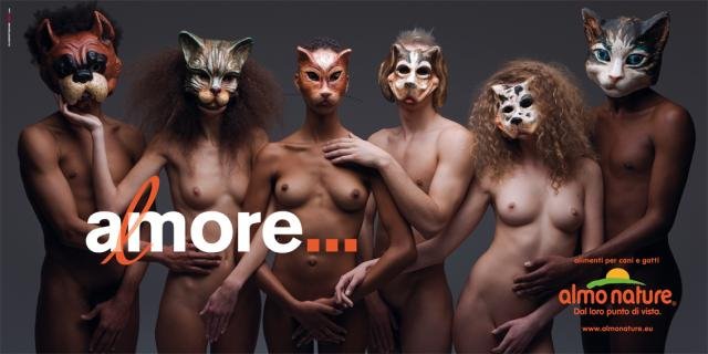 La nuova pubblicità di Oliviero Toscani per Almo Nature, alimenti per animali