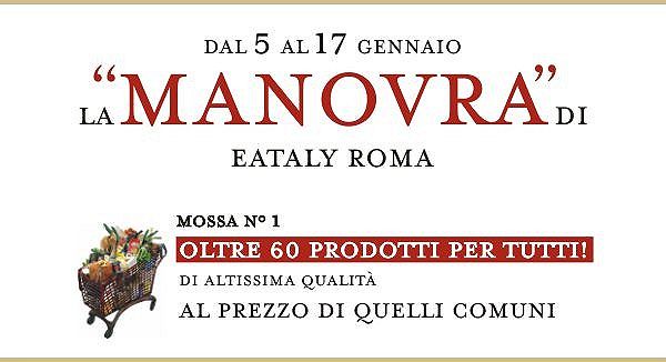 Eataly Roma, la manovra