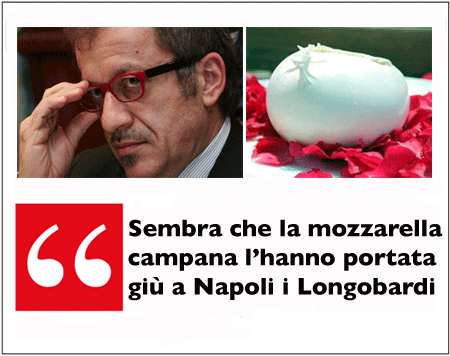 Roberto Maroni e la mozzarella portata a Napoli dai Longobardi