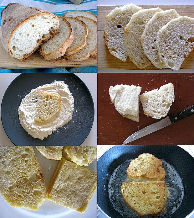 Mozzarella in carrozza: le prima fasi passo dopo passo