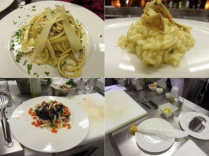I piatti dei corsisti alla Città del Gusto di Napoli