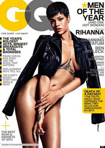Rihanna nuda, copertina, GQ