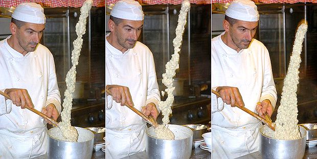 Riso di go al salto, ristorante Da Romano