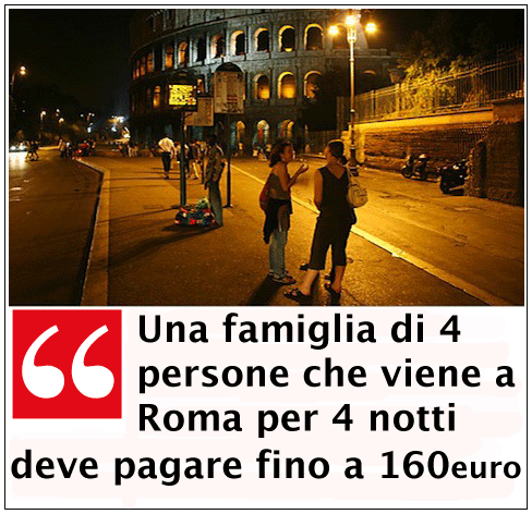 Nella manovra del governo per Roma è prevista una tassa di soggiorno di 10 euro