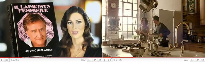 Manuela Arcuri presenta Il labirinto femminile, e lo spot britannico dei tortellini Giovanni Rana