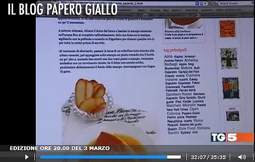 Il blog Papero Giallo al Tg5