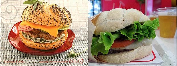 Hamburghers e un hamburger di M**Bun