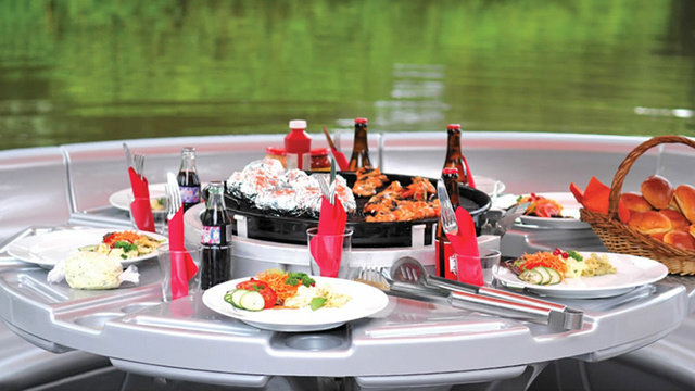 grill, bbq boat, barca barbecue